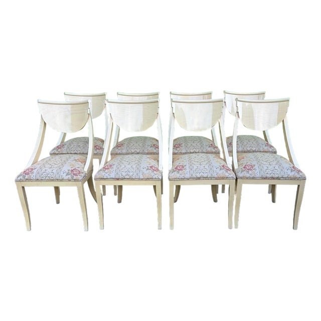 8 Vintage Cream Pietro Costantini Dining Room Chairs For Sale