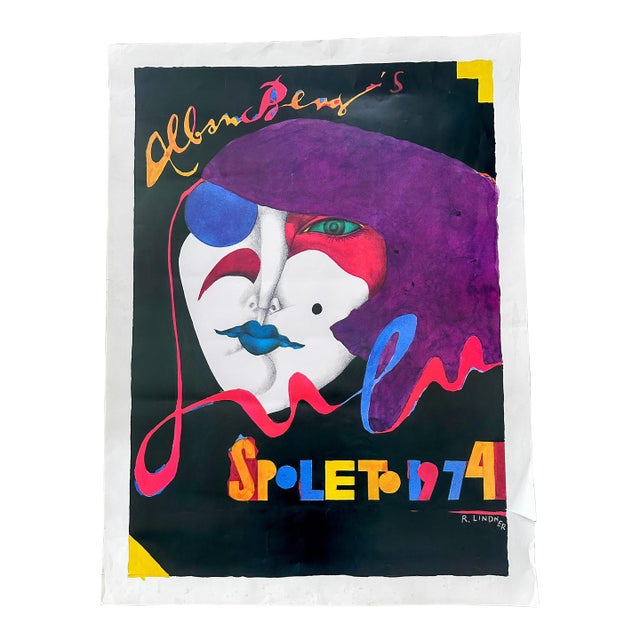 Original Richard Lindner 'Spoleto 1974' Large Poster 45" X 34" For Sale