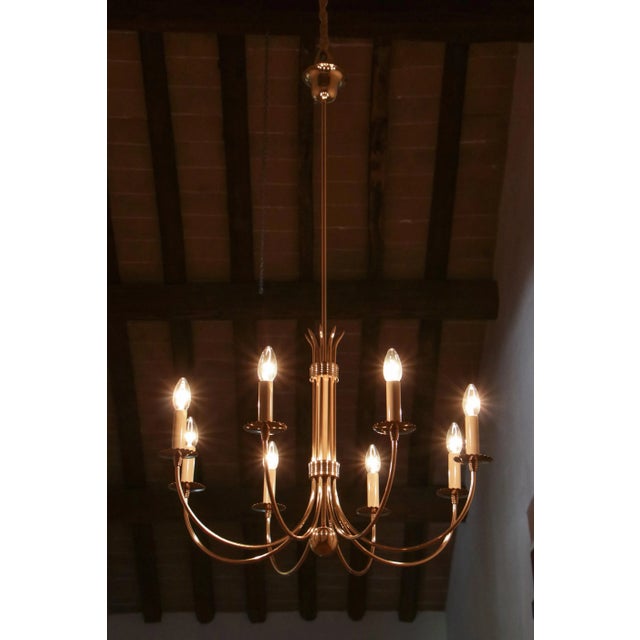 Mid-Century Modern Italian Mid-Century Chandelier by Guglielmo Ulrich, 1945s For Sale - Image 3 of 16