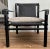 Contemporary Lee Industries Phoenix Black Leather and Taupe Mohair Cushion Director's Lounge Chair For Sale - Image 3 of 12