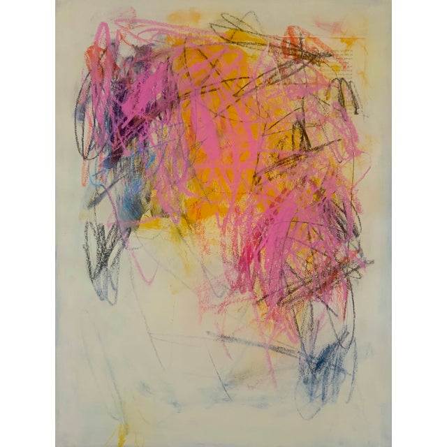 "Rush" Contemporary Original Abstract Painting on Paper For Sale