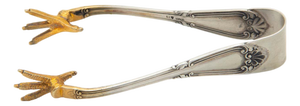 Silver Ice Tongs with Claws