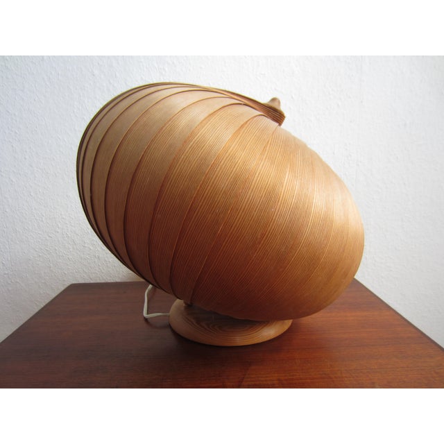 1970s Large Mid-Century Slatted Table Lamp, 1960s For Sale - Image 5 of 8