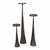 Mid-Century Modern Studio a Home Beacon Gunmetal Cast Iron Candleholders – Set of 3 For Sale - Image 3 of 8