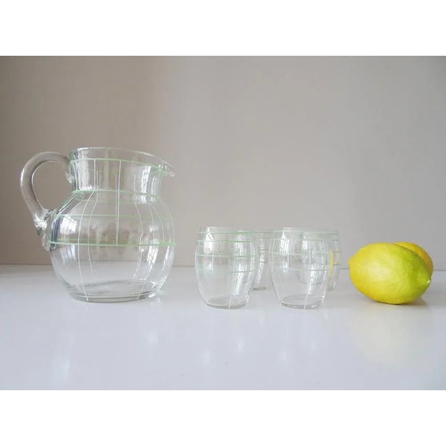 1950s Water Jug ​​with Glasses, 1950s, Set of 5 For Sale - Image 5 of 11