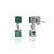 Gemstone Elegant Emerald and Diamond Dangle Drop Earrings in Sterling Silver, A Pair For Sale - Image 7 of 11