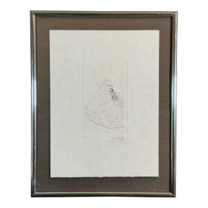 Dali Escargot Hand Signed Numbered Etching Surreal Rare Art