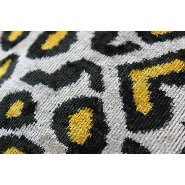 Contemporary Boho Chic Silk Velvet Ikat Pillow Cover Bohemian Pillow For Sale - Image 9 of 13