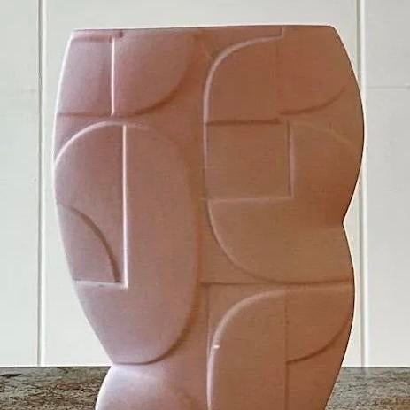 Vintage Signed Modernist Geometric Ceramic Vase For Sale - Image 13 of 14