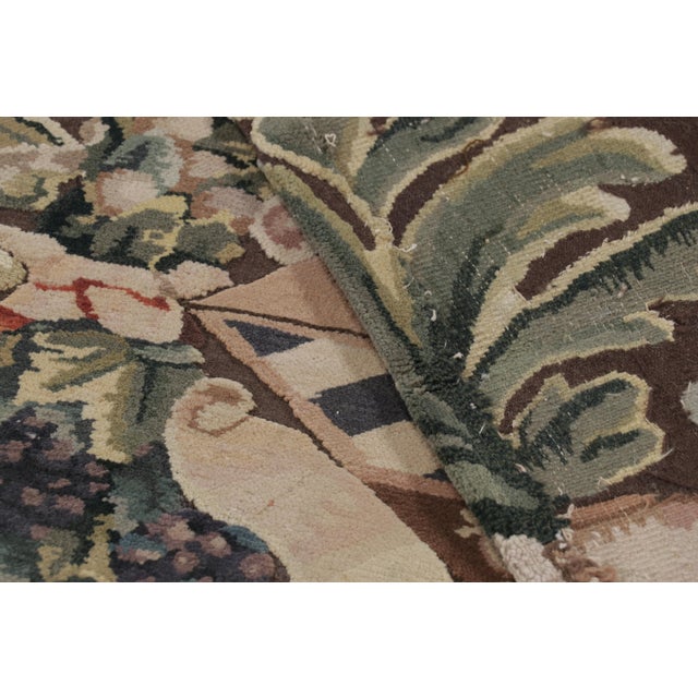 Rug & Kilim’s Armorial Tudor Style Runner in Black, With Beige, Blue and Gold For Sale - Image 9 of 9