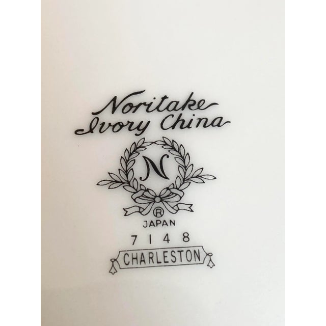 Traditional Noritake Charleston China 12 Place Settings & Serving Pieces- 66 Pieces Mint Condition For Sale - Image 3 of 12