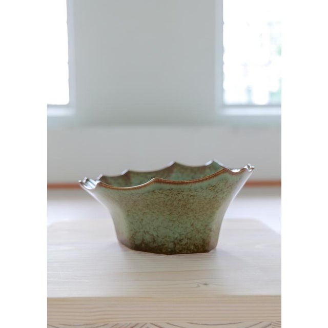 Mid-Century Ceramic Stoneware Bowl and Vase from Rörstrand Studio, Sweden, 1960s, Set of 2 For Sale - Image 9 of 14