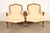 Baker Furniture Company Baker Furniture French Provincial Louis XV Carved Fruitwood Bergère Chairs, Pair For Sale - Image 4 of 14