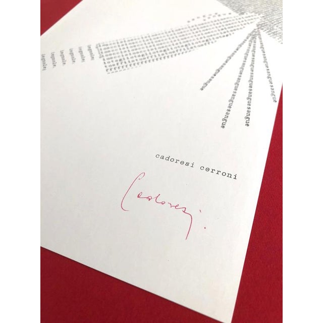 Domenico Cerroni Cadoresi, Concrete Poetry, 1966, Paper For Sale - Image 4 of 6