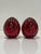 Pair of Early 20th Century Russian Imperial Egg Faberge Style Crystal Eggs For Sale - Image 9 of 12