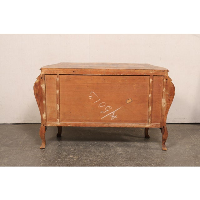 Wood Mid 20th Century Italian Beautifully Veneered Bombé Chest For Sale - Image 7 of 14