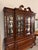 Federal Style Carved Mahogany Lighted Breakfront China Cabinet For Sale - Image 9 of 12
