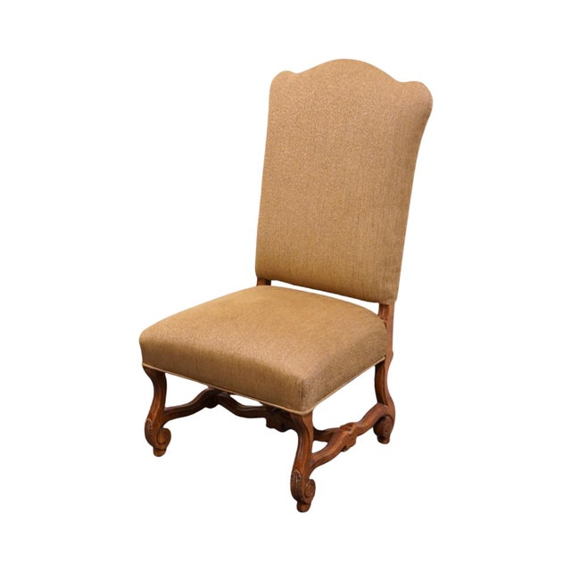 CENTURY FURNITURE Rustic Old World Transitional Upholstered Dining Side Chair 52-541 49" High 26" Wide 29" Deep Seat: 20"...