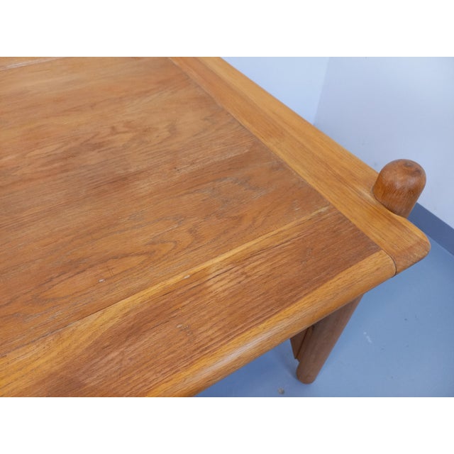1960s Large Vintage Brutalist Table in Oak, 1960s For Sale - Image 5 of 18