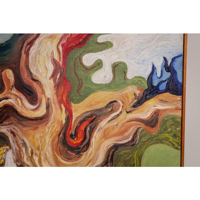 Figure Under the Sun, 1960s, Oil on Canvas For Sale - Image 9 of 11