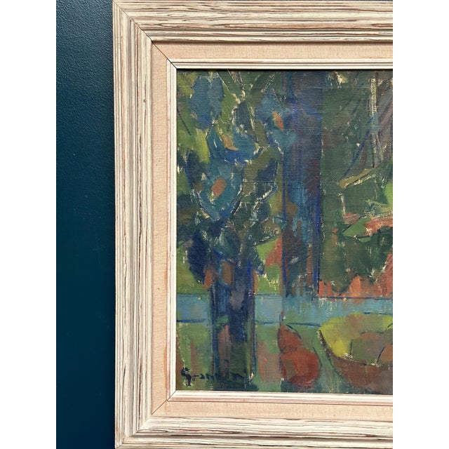 Original Swedish Vintage Oil on Canvas – “Still Life with Fruit Bowl” by Svan Grandin – Signed – Framed – 91 × 83 cm...