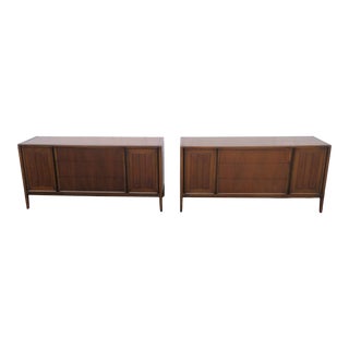 Mid Century Modern Pair of Dresser Sideboard Tv Media Console Credenza For Sale