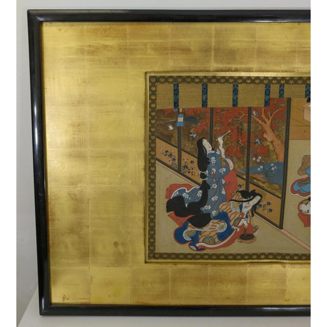 Japanese 19th Century Japanese Ukiyo-E Scroll Painting Style of Utagawa Hi For Sale - Image 3 of 12