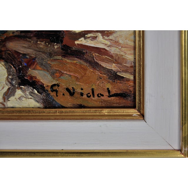 Gustave Vidal, Fishermen on the Rocks, 1930s, Oil Painting, Framed For Sale - Image 3 of 18