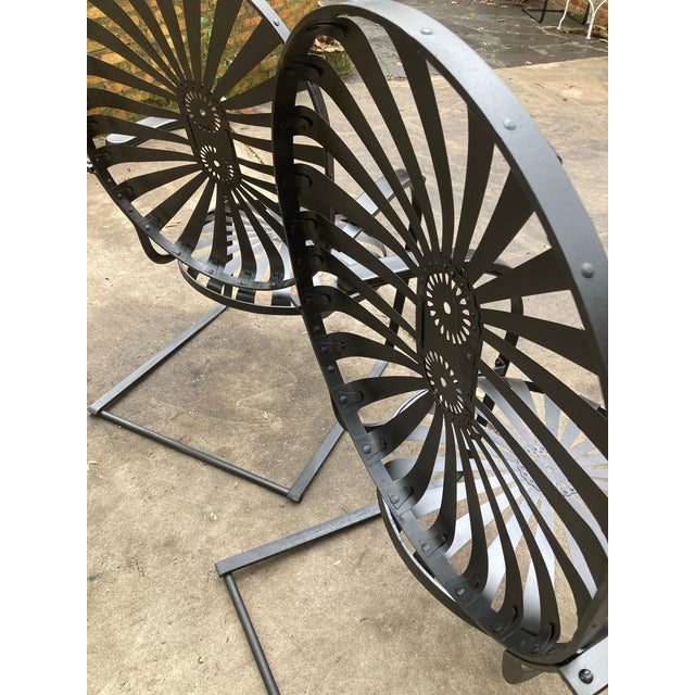 Metal Mid 20th Century Francois Carre King Cantilever Bouncer Rockers - A Pair, Restored For Sale - Image 7 of 9