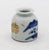 Chinese porcelain blue & white scholar's table water pot, circa 1860. Painted with a simple landscape. Old label & traces...