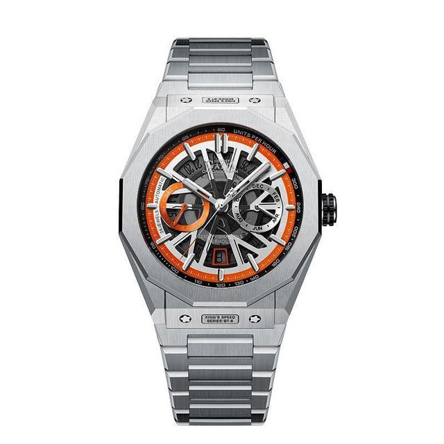 Redefining contemporary confidence, the Mens Chrono Forge 45mm Automatic Tourbillion Watch radiates urban sophistication...