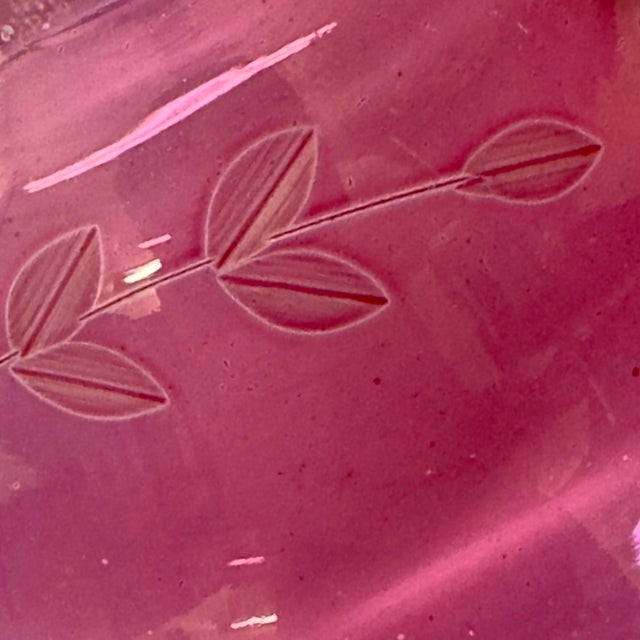 Cranberry Lidded Glass Storage Container Curation - Group of 3 For Sale - Image 11 of 12