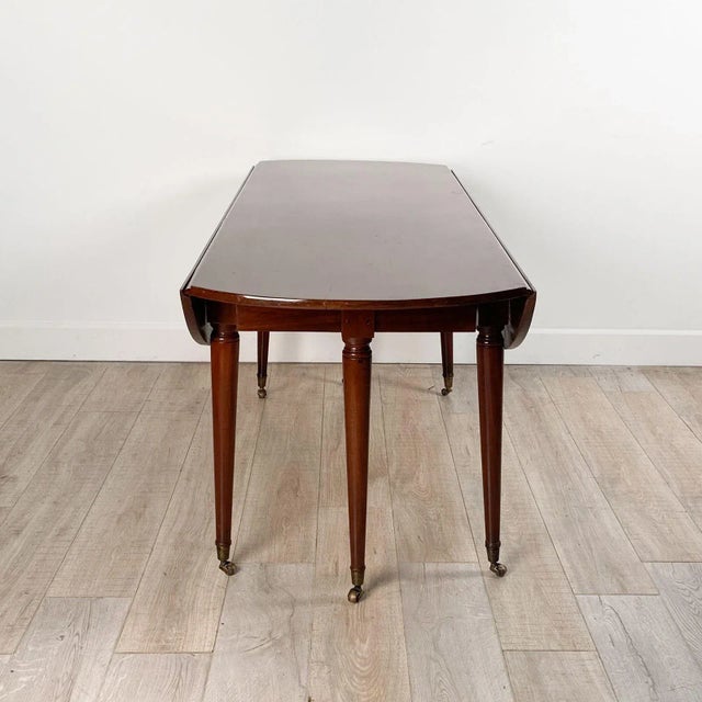 19th Century 19th Century French Mahogany Drop Leaf Dining Table For Sale - Image 5 of 7