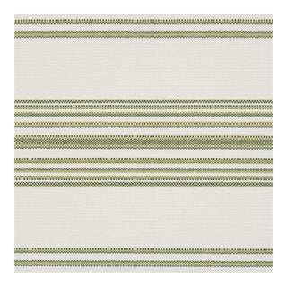 Schumacher Solana Stripe Indoor/Outdoor Fabric In Green For Sale