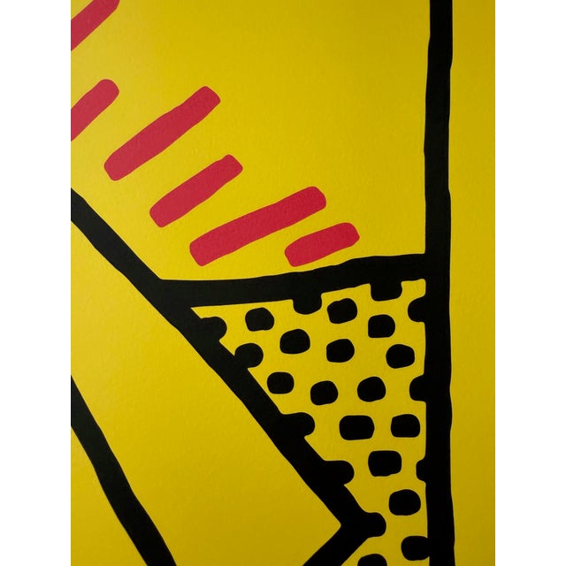Yellow Keith Haring (1958-1990), Untitled, 1984, (Pyramid With UFOs), Copyright Keith Haring Foundation, Licensed by Artestar New York Reproduction For Sale - Image 8 of 12