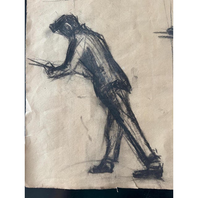Unknow, Untitled, 1924, Charcoal on Paper, Set of 3 For Sale - Image 14 of 17