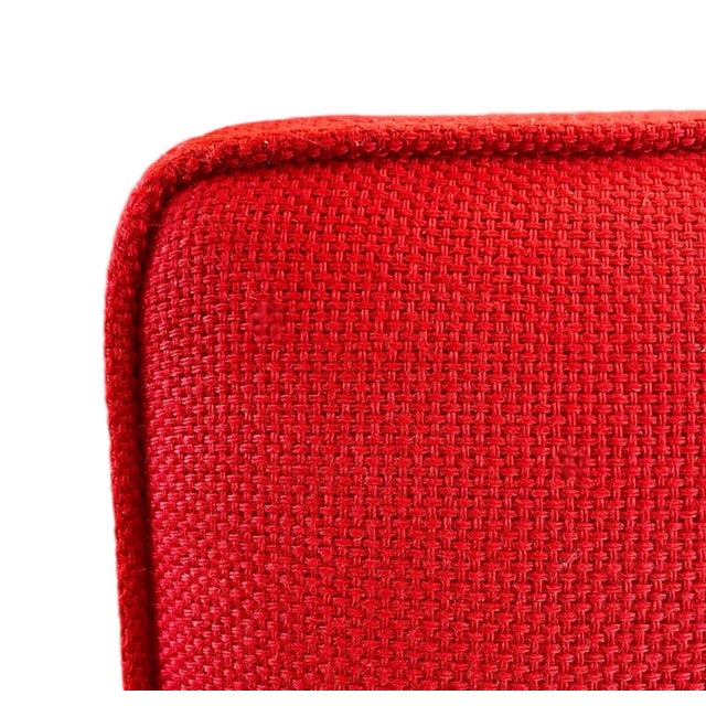 Red 1960s Danish Modern Teak Armless Sofa For Sale - Image 8 of 9