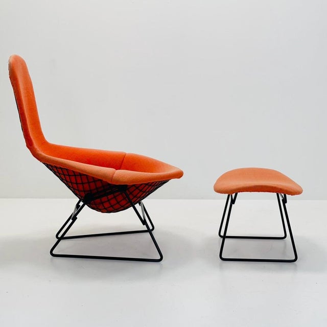 Set of Bird Armchair and Ottoman by Harry Bertoia for Knoll International, 1970s For Sale - Image 3 of 11