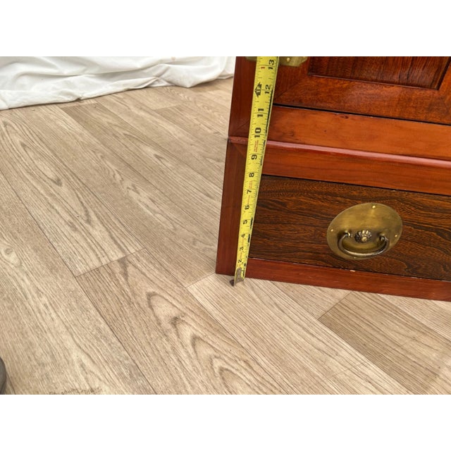 1970s Japanese Kaidan Tansu Step Chest Cabinet Four Pass Through Drawers Hand Crafted For Sale - Image 15 of 16