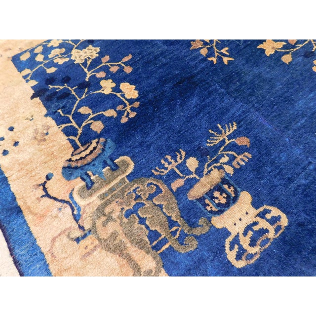 Chinese Handmade Antique Chinese Woolen Rug. 4'1"x 6'5" For Sale - Image 3 of 18