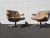 Pair of beige leather chairs by Karl Dittert for Giroflex, 1960s.