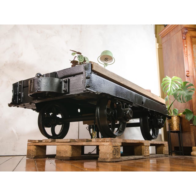Vintage French Mining Cart Coffee Table, 1920s For Sale - Image 15 of 18