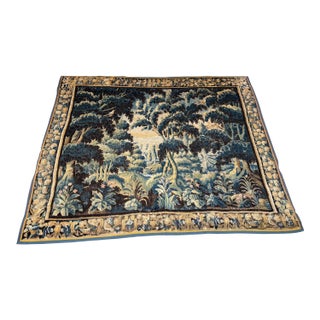 17th Century Flemish Verdure Tapestry Landscape With Woodland Scene, Circa 1600s For Sale