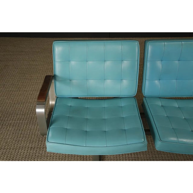 Mid-Century Modern Heavy Steel Airport Tandem Sofa, Circa 1950s For Sale - Image 10 of 18