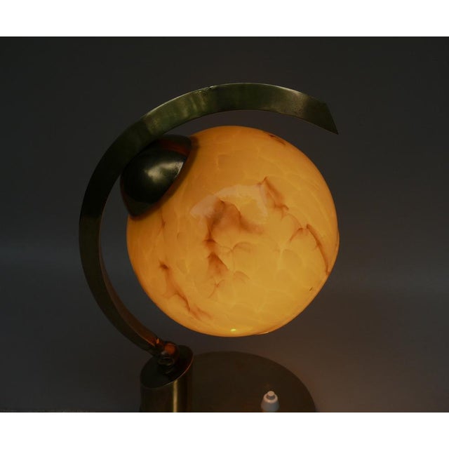 Art Deco Bauhaus Bedside Lamp in Brass from WMF, 1920s For Sale - Image 12 of 18