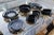 1980s 1980s Mikasa Galleria Opus Black Dinnerware Full Set - 50 Piece Set For Sale - Image 5 of 7