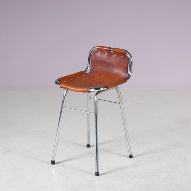 Bar Stool attributed to Charlotte Perriand for Les Arcs, France, 1970s For Sale - Image 9 of 9