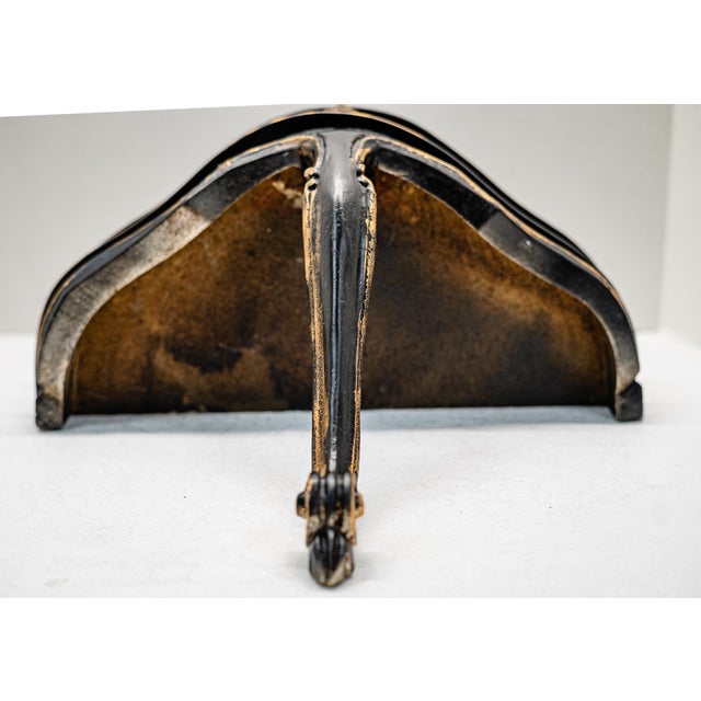 Antique Baroque Black and Gold Wall Mount Shelf With Drawer For Sale - Image 9 of 10