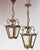 Vintage Spanish Bronze and Glass Lanterns, 1940s, Set of 2 For Sale - Image 3 of 7