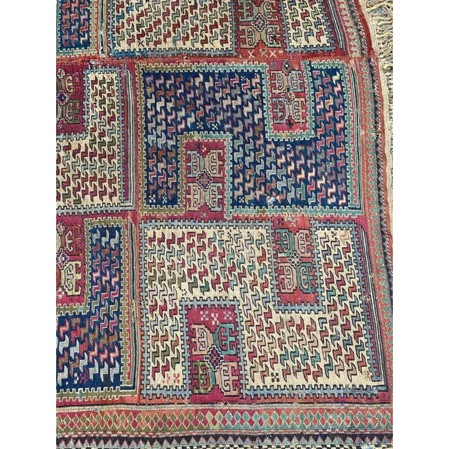 Caucasian Verneh Embroidered Kilim For Sale - Image 11 of 18